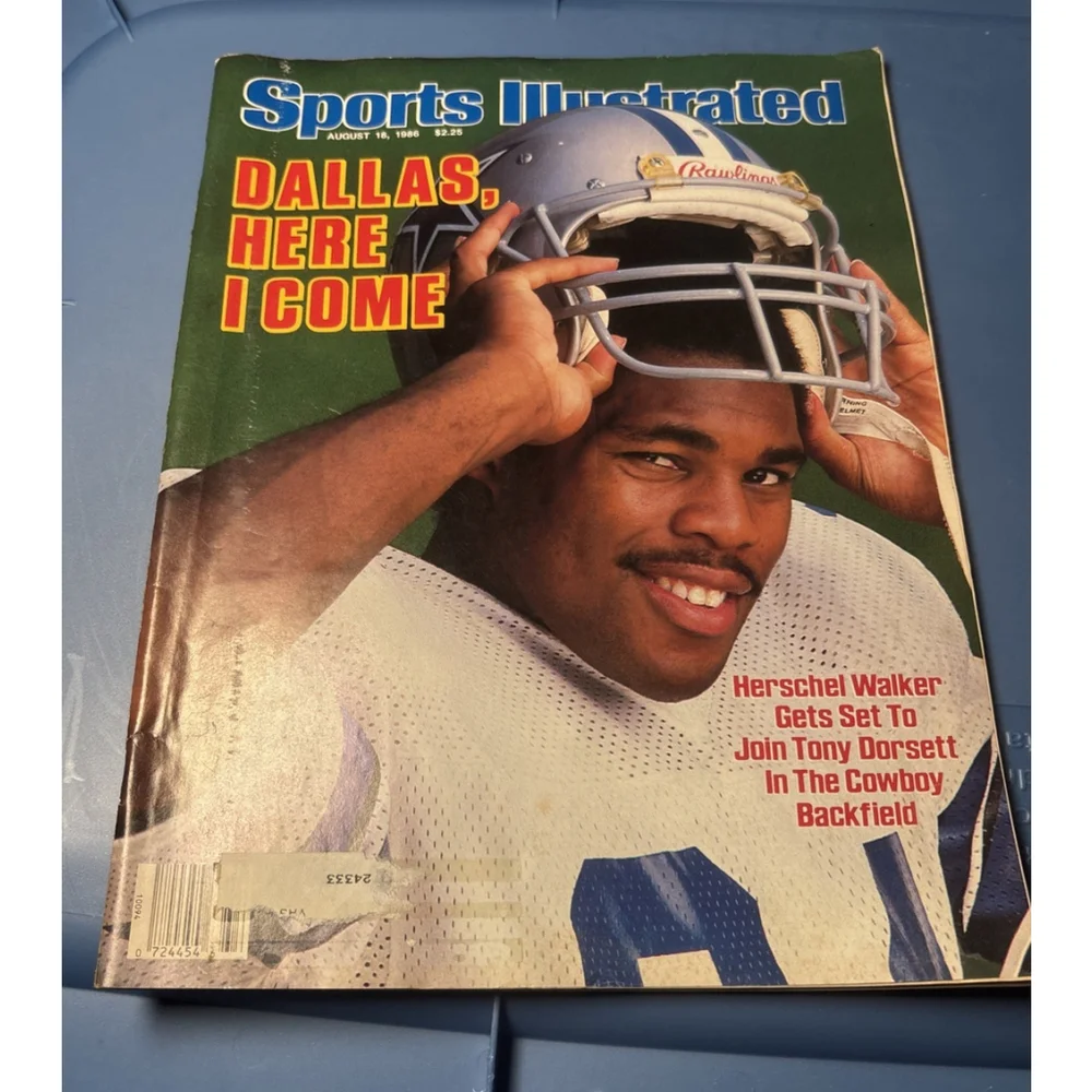Sports Illustrated August 18 1986 Herschel Walker Dallas Cowboys vintage mag